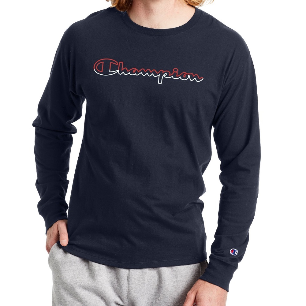 Champion CrewNeck Script Logo Sweatshirt Sz M New